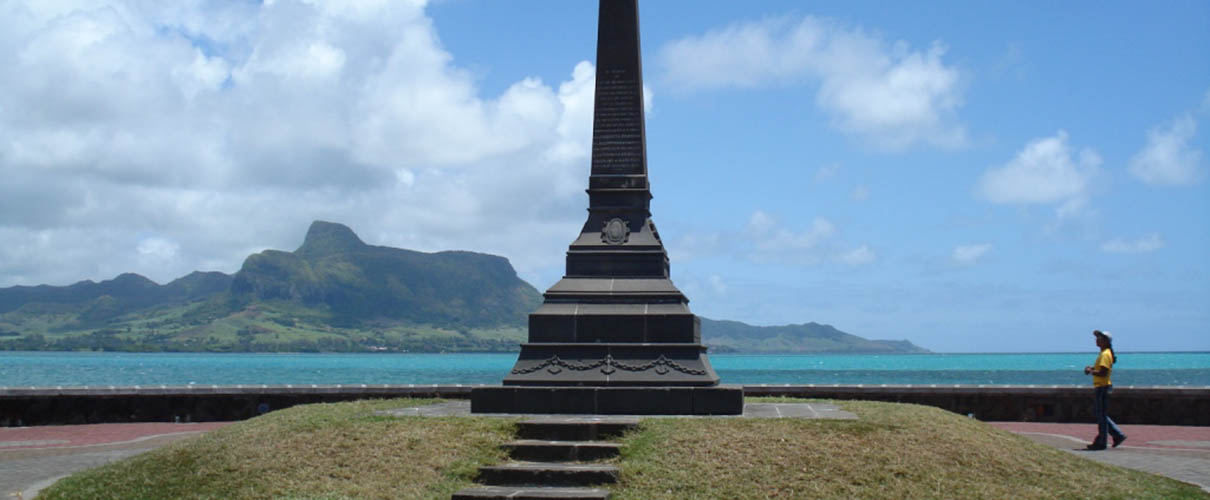 Monument Mahebourg Harbour Mauritius