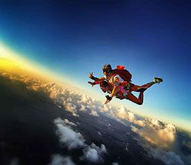 Tandem skydiving mauritus activities